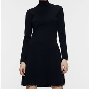 Zara high collar mini dress